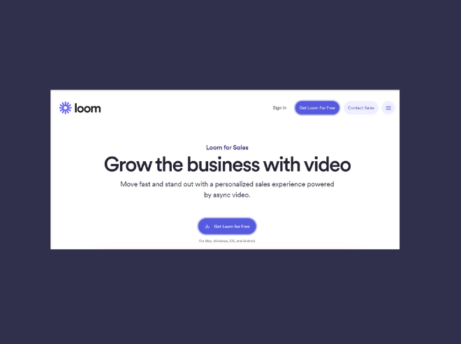Loom: Create personalized sales videos at scale for your team 