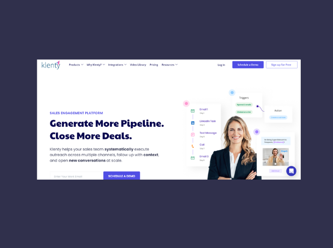 Klenty: One of the best B2B sales prospecting tools for effective sales engagement 